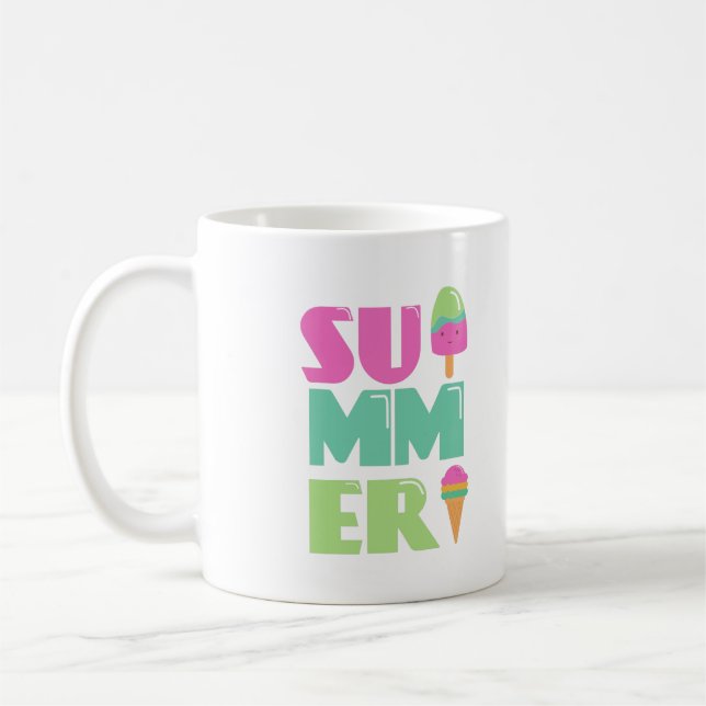 Mug Au revoir École Bonjour Summer Beach (Gauche)