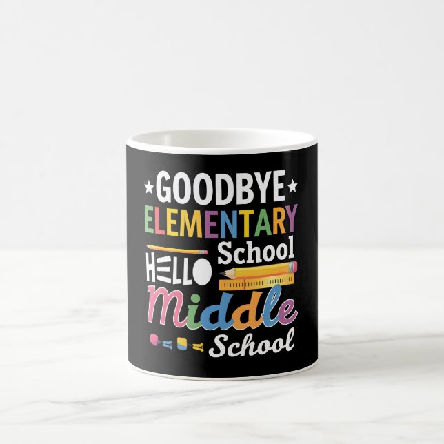 Mug Au revoir école primaire Bonjour collège (Centre)
