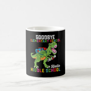 Mug Au revoir école primaire bonjour collège T Rex