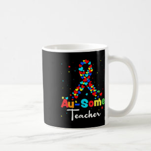 Mug Au-some Enseignant Autisme Ruban Coeur Santé menta
