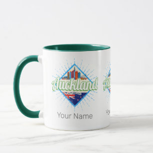 Mug Auckland Nouvelle-Zélande skyline rétro vintage