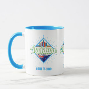 Mug Auckland Nouvelle-Zélande skyline rétro vintage