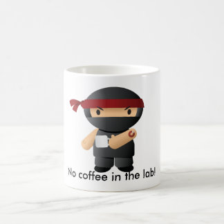 Mug Aucun café dans le laboratoire, ninja de Giga !