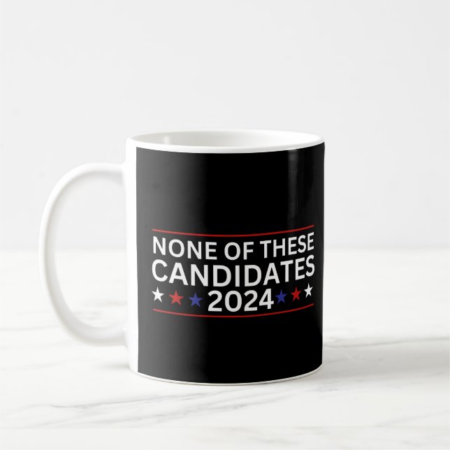 Mug Aucun de ces candidats 2024 drôle humo sarcastique (Gauche)
