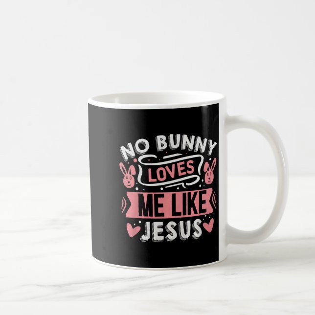 Mug Aucun lapin ne m'aime comme Jésus Premium Tri-blen (Droite)