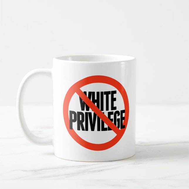 Mug Aucun privilège blanc (Gauche)
