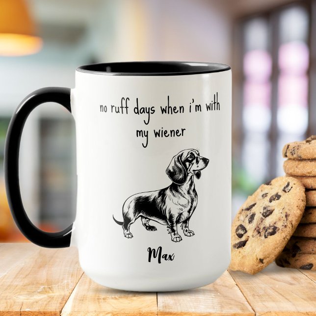 Mug Aucun Ruff Days Dachshund chien (Créateur téléchargé)