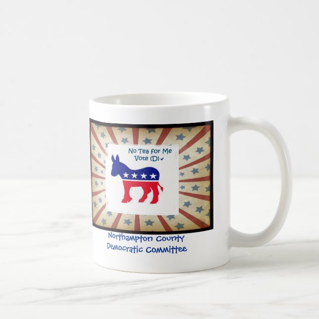 Mug Aucun thé pour moi - vote Démocrate 2 (Droite)