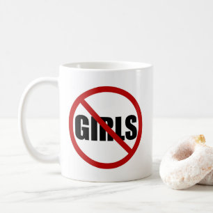 Mug Aucune fille autorisée à la typographie des signes