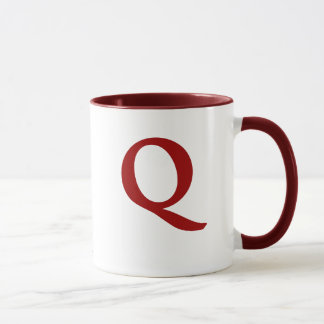 Mug Audacieux antiques de la "lettre Q" "Matt "
