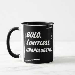 Mug Audacieux & Illimité Noir & Blanc sans excuses