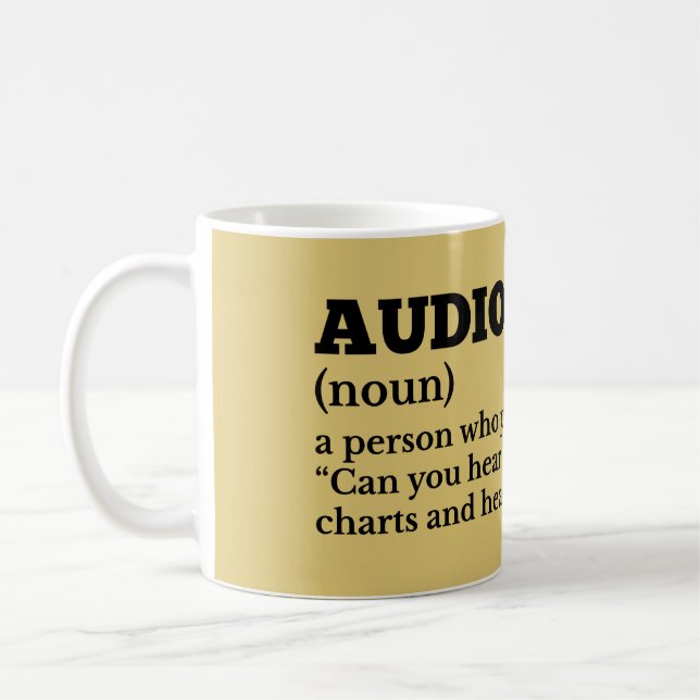 Mug Audiologiste Définition du café (Gauche)