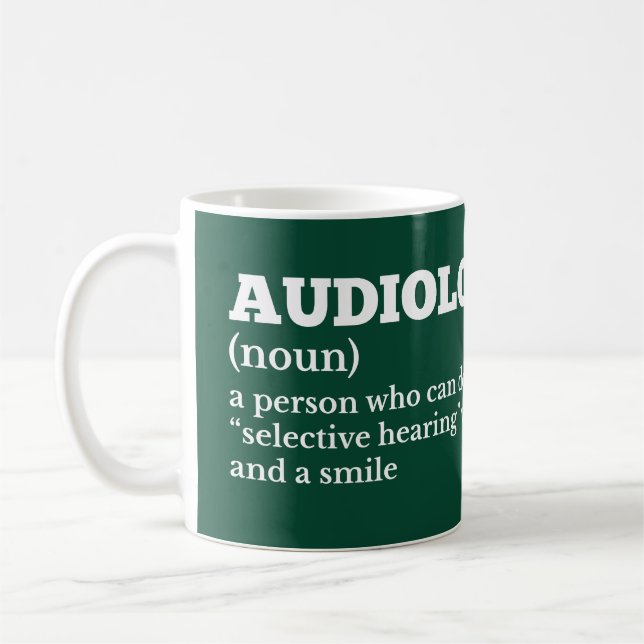 Mug Audiologiste Funny Définition du café (Gauche)