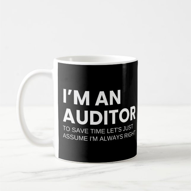 Mug Auditeur Drôle Travail Dit (Gauche)