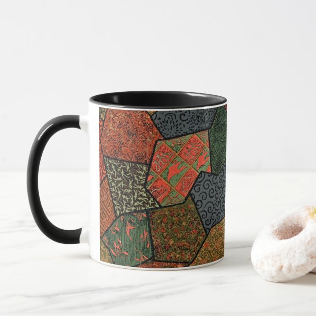 Mug Audsley Vintage Japonaise Patchwork  (Avec donut)