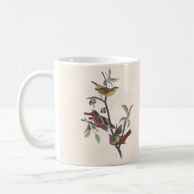 Mug Audubon Peint Bunting Bird Wildlife (Gauche)