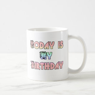 Mug Aujourd'hui est mon anniversaire Baby Pink Art Pri