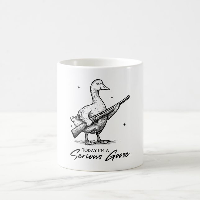 Mug Aujourd'hui, je suis une grande oie amoureuse avec (Centre)