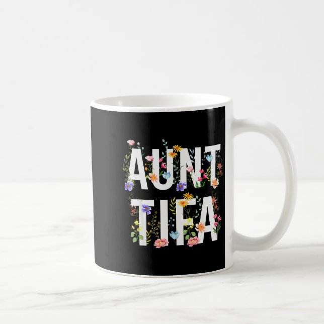 Mug Aunt Tifa - Retro Wildflowers Floral Feminist Mom  (Droite)