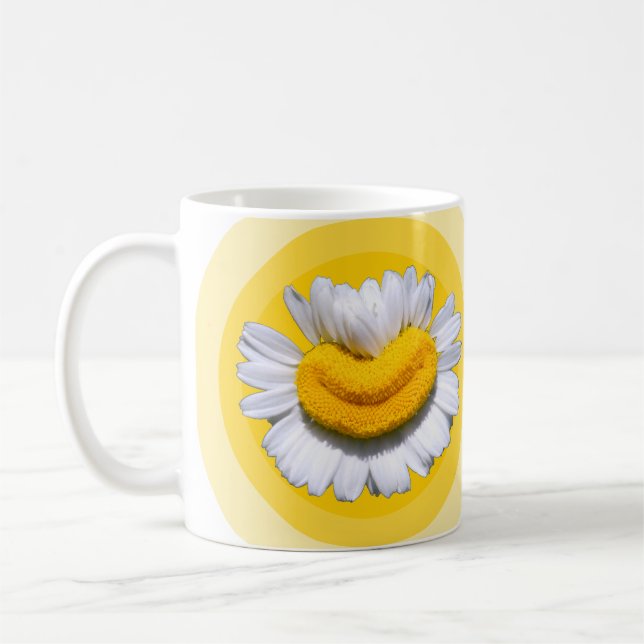 Mug Aura Jaune Doré Chamomile Sourire Ambiance 70s (Gauche)