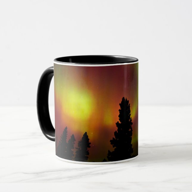 Mug Aurora boréale et arbres (Devant gauche)