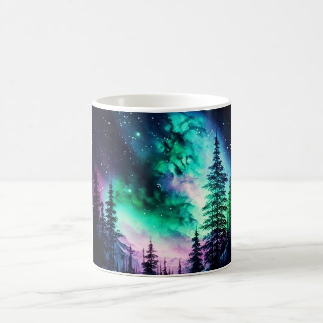 Mug Aurora céleste boréale Lumières nord vives (Centre)