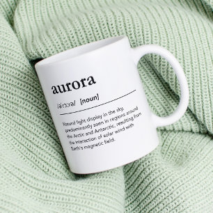 Mug Aurora définition mot définition noir typographie