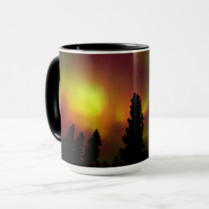 Mug Aurore boréale et arbres