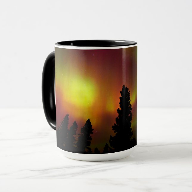 Mug Aurore boréale et arbres (Devant gauche)