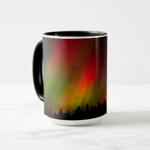 Mug Aurore boréale et arbres