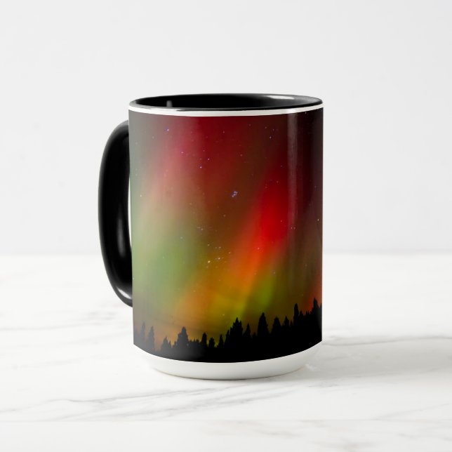 Mug Aurore boréale et arbres (Devant gauche)