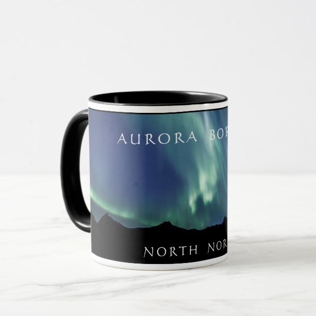 Mug Aurore Boréale Norvège (Devant gauche)