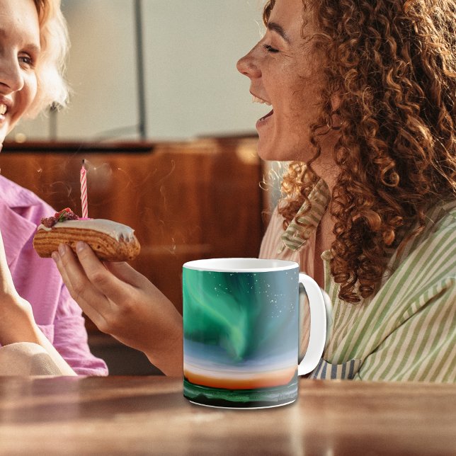 Mug Aurore Boréale - Peinture à l'huile (Créateur téléchargé)