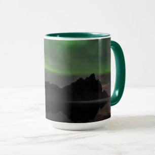 Mug Aurores boréales Plage de Vestrahorn Hofn, Islan