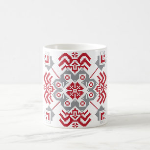 Mug Auseklis letton Médaillon géométrique d'art pop