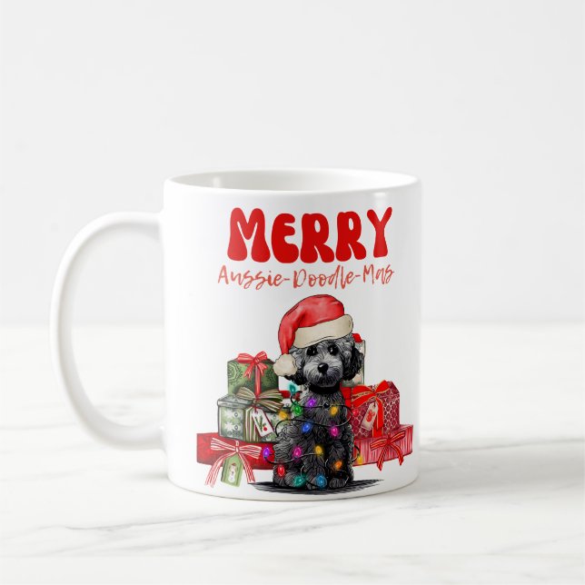 Mug Aussie Doodle Christmas- Joyeux Aussie-Doodle-Mas (Gauche)