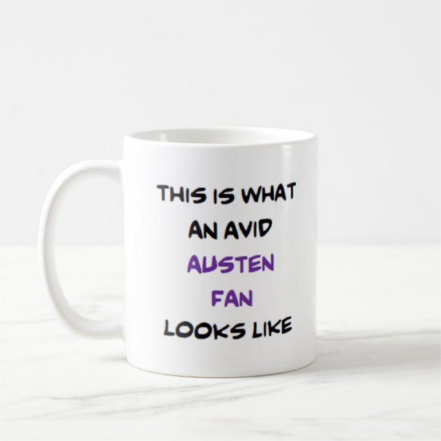 Mug austen jane fan, avide (Gauche)