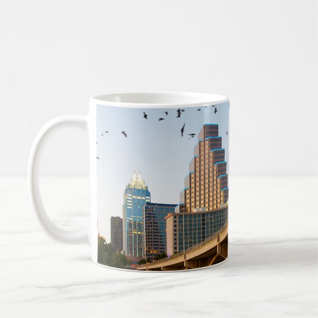 Mug Austin, Texas avec Bats en céramique ornement (Gauche)