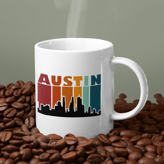 Mug Austin Texas Retro Sunset (austin texas retro vintage sunset coffee mug)