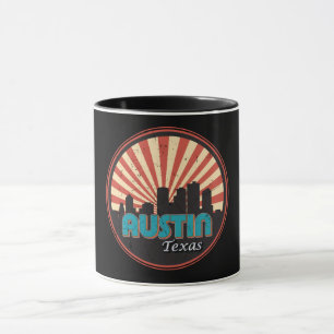 Mug Austin Texas Tx City State Skyline Vintage Retro