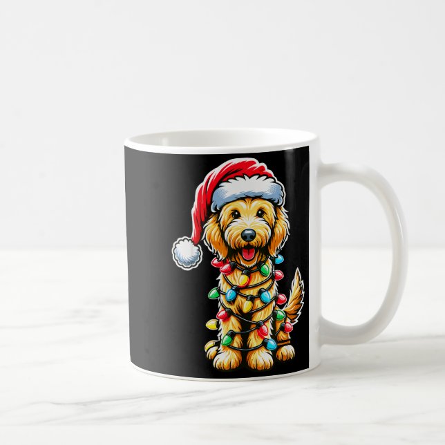 Mug Australian Labradoodle Christmas Tree Xmas Santa L (Droite)