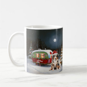 Mug Australian Shepherd Caravan Christmas Adventure