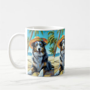 Mug Australian Shepherd On Beach amoureux des chiens c