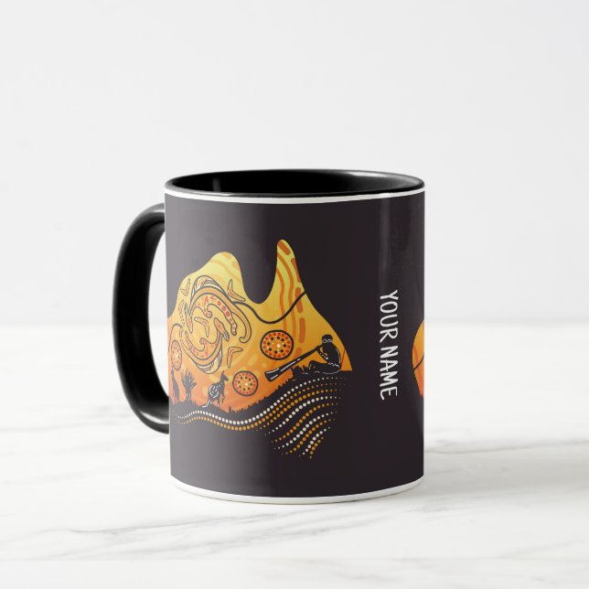 Mug Australie Art aborigène (Devant gauche)