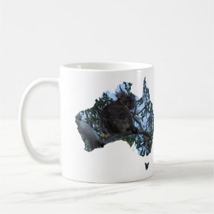 Mug Australie Forme pays Cute Koala dans un arbre