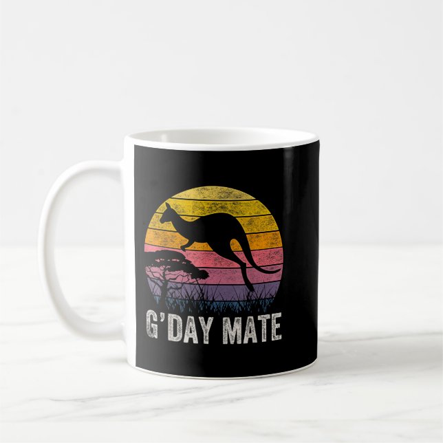 Mug Australie G-Day Mate Chemise Drôle Kangaroo Austra (Gauche)