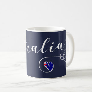 Mug Australie Heart Mug, Drapeau australien