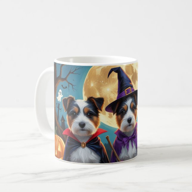 Mug Australie Terrier Chiens Citrouille Halloween Funn (Devant gauche)
