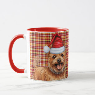 Mug Australie Terrier Dog Holiday Plaid Noël