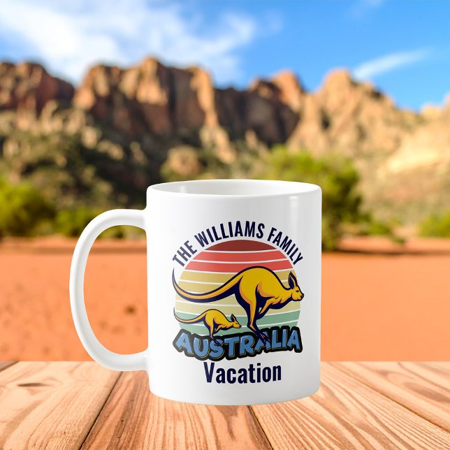 Mug Australie Voyage Kangaroo Sunset Custom Keepsaké (Créateur téléchargé)